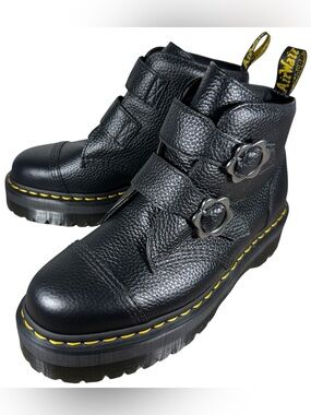 Dr. Martens Devon Flower Leather Platform Boots Women’s Size 11 New